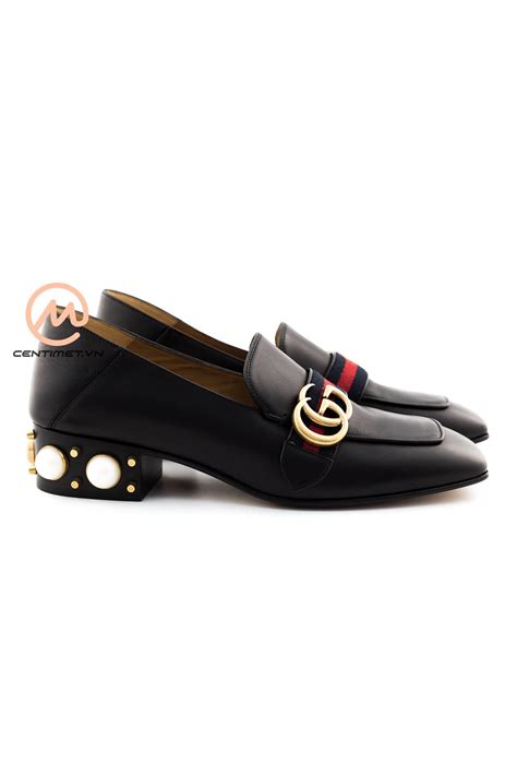 giày gucci mid-heel loafer fake